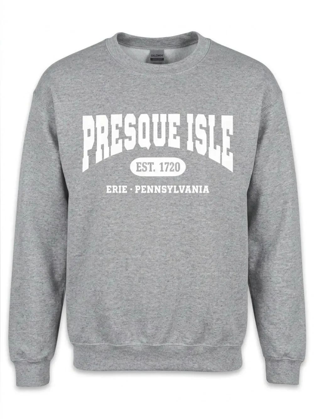 Gildan Gray Crewneck Men's Sweatshirt